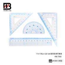 Blue Office Stationery Plastic Ruler Set for Student 2016